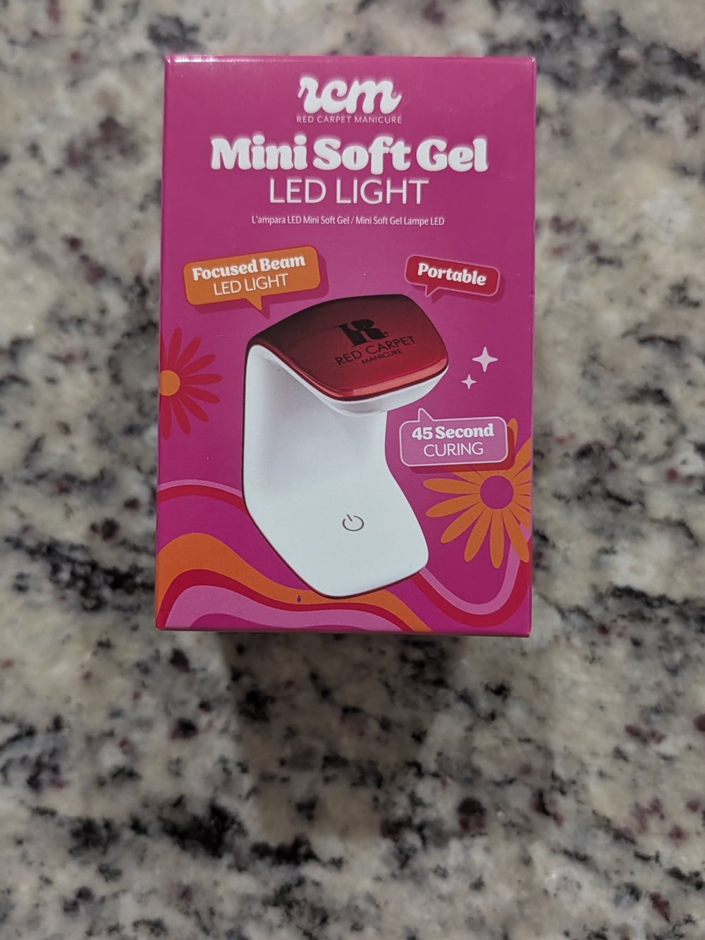 Red Carpet Manicure Mini Soft Gel LED Light - Pink/White Portable Curing Lamp
